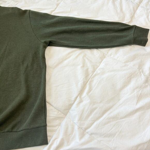 U.S. Polo Assn Quarter Zip Pullover Green Long Sleeve Sweater Size Large - Picture 6 of 8